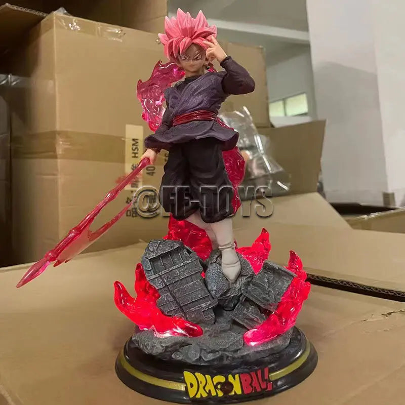 28CM Dragon Ball Z Zamasu Figure Black Goku PVC Action Figures GK Statue with Light Base Collection Model Toys for Children Gift 28CM Dragon Ball Z Zamasu Figure Black Goku PVC Action Figures GK Statue with Light Base Collection Model Toys for Children Gift